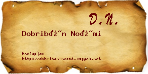 Dobribán Noémi névjegykártya
